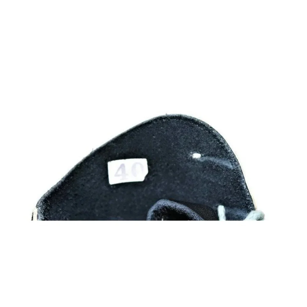 Vintage Ankle Boots Airbrushed City Skyline Painted Booties Black Leather - Picture 8 of 10